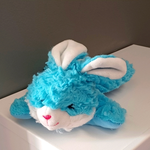 ✓Fuzzy Friends Easter stuffed animal bunny rabbit pink and blue lot of two plush - Picture 4 of 17